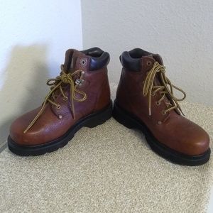 Dickies Brown Leather Steel Toes Work Boots
